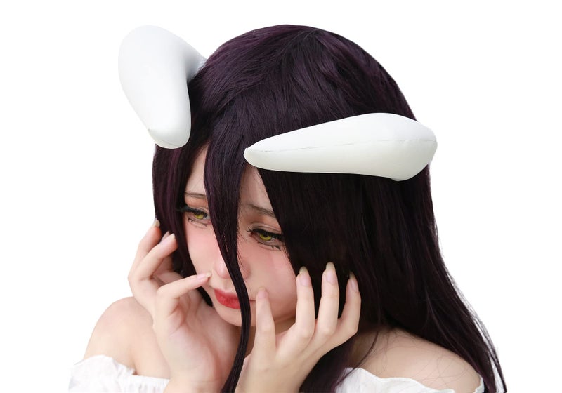 C-ZOFEK White Cosplay Horns with Clips for Bowsette Cosplay Costume Halloween Accessory (Horns) - Image 2